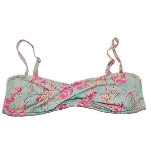 Lilly Pulitzer Women's Removable Adjustable Straps Jellies Be Jammin Swim Top M
